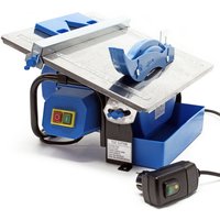 Wiltec - Fliesenschneider elektrisch 600 w bis 34 mm Fliesenstärke, Nassschneider Fliesensäge mit neigbarer Auflage von WILTEC