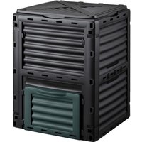 Wiltec Gartenkomposter 300 Liter 61 x 61 x 82 cm, Komposter aus Kunststoff für Bio- und Garten-Abfälle, Kompostierer mit Deckel, Schnellkomposter mit von WILTEC