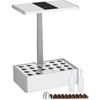 Wiltec - Indoor Gartensystem weiß, Smart Garden höhenverstellbar, Hydroponisches Anzuchtsystem für 20 Pflanzen, Kräutergarten mit LED-Beleuchtung von WILTEC
