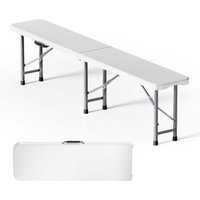 Klappbank 180x29x43 cm Camping Sitzbank klappbar Campingbank Gartenbank Bierbank faltbar Sitzgruppe Sitzgarnitur Camping Tisch faltbar - Wiltec von WILTEC