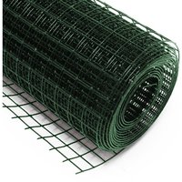 Wiltec - Maschendrahtzaun Grün 1x10 m 50 cm Höhe 0,9 mm Stärke 19x19 mm Maschengröße, Volierendraht 4-Eck aus Stahl verzinkt, Drahtgitter, Vogeldraht Wiltec - Maschendrahtzaun Grün 1x10 m 50 cm Höhe 0,9 mm Stärke 19x19 mm Maschengröße, Volierendraht 4-Eck aus Stahl verzinkt, Drahtgitter, Vogeldraht von WILTEC
