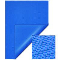 Wiltec Pool Solarfolie 4 x 6 m, blau, Poolheizung aus 120 µ starkem PE Film, Poolabdeckung Poolplane Solarplane rechteckig von WILTEC