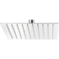 Wiltec - Regendusche Duschkopf Quadratisch 20x20cm Edelstahl Kopfbrause Rainshower Brausekopf von WILTEC