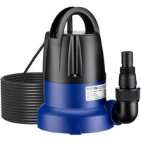 Wiltec Tauchpumpe 400 W, Schmutzwasserpumpe mit max. Fördermenge 7000 l/h, Pumpe zum Absaugen von Wasser max. Förderhöhe 7 m, Flachsaugpumpe für von WILTEC