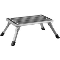 Tritthocker klappbar Trittleiter mit 1 Stufe aus Aluminium Camping Klapptritt bis 220 kg mit rutschfester Oberfläche Hocker faltbar Leiter - Wiltec von WILTEC