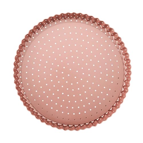 Wiltshire Runde Quiche- und Kuchenform, PFOA-PTFE-frei, perforiertes Blech, runde Backform mit abnehmbarem Boden, antihaftbeschichtet, 24 x 24 x 2,5 cm von WILTSHIRE