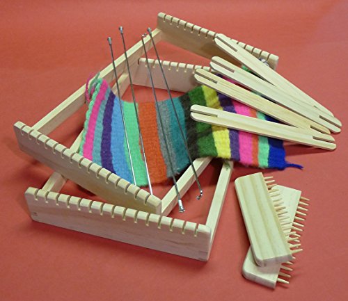 WIM-SHOP 2-STÜCK PROFI HOLZ Webrahmen für Kinder 26,5 x 17cm MADE in GERMANY TOP QUALITÄT von WIM-SHOP