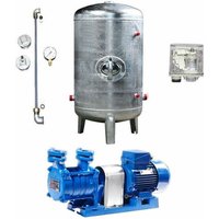 Hauswasserwerk 1,1 kW 230V 91 l/min Druckbehälter 100-495 l verzinkt stehend Druckkessel Set Wasserpumpe Gartenpumpe 230 v - 100 l von WIMEST