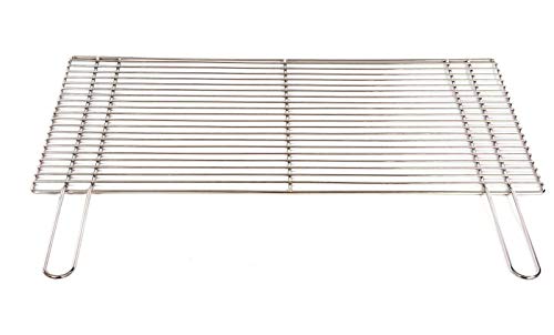 Grillrost 60 x 40 cm mit Griff aus Edelstahl 4 mm rostfrei und elektropoliert von WiMi