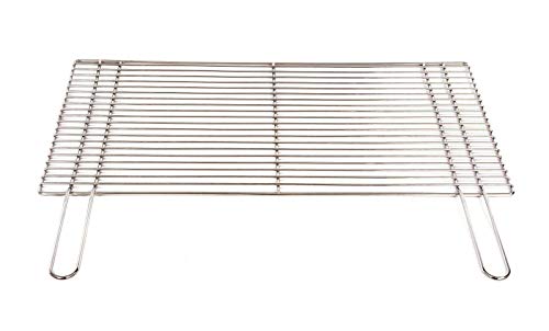 Grillrost 67 x 40 cm mit Griff aus Edelstahl 4 mm rostfrei und elektropoliert von WiMi