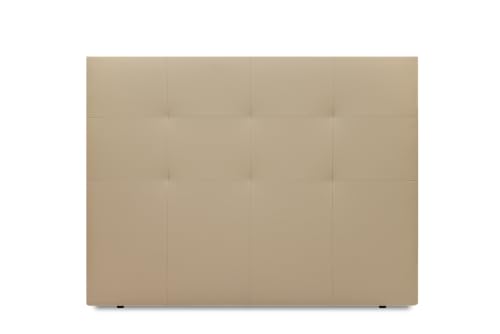WIN REST Aurora Kopfteil gepolstert Comfort hochwertige Betten, Holzstruktur, Bezug aus Kunstleder, Beige, 170 x 120 cm von WIN REST