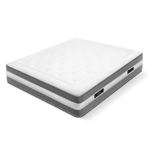 WIN REST Matratze 80 x 200 cm, viskoelastisch und doppelseitig, Modell Allen, 29 cm hoch, Cloudfoam-Kern mit mittlerer Festigkeit, Strechgewebe, hypoallergen von WIN REST