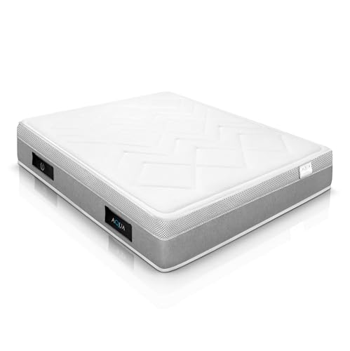 WIN REST Viskoelastische Gel-Matratze, hoch atmungsaktiv, Höhe 25 cm, mittlere Festigkeit, Kern aus Schaumstoff mit hoher Dichte, Stretchgewebe 300 g, hypoallergene Faser, Super Soft (135 x 200 cm) von WIN REST