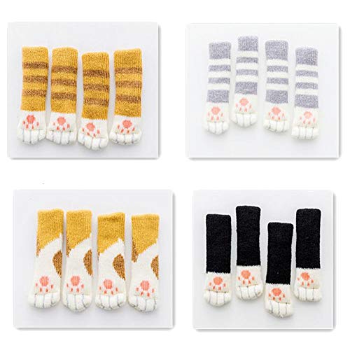 WINBST 16 stücke Stuhl socken cat paw Stuhl socken Stuhl beinlinge Nette Katze fußförmige möbel füße socken Stuhl Bein bodenschützer von WINBST