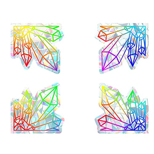 WINBST Wandaufkleber Regenbogen Fenster Prisma, 3D Fensterfolie Selbstklebend Dekorfolie Set,Schmetterlinge Wandtattoo Mädchen Kinderzimmer Deko Bilder Sticker Aufkleber von WINBST