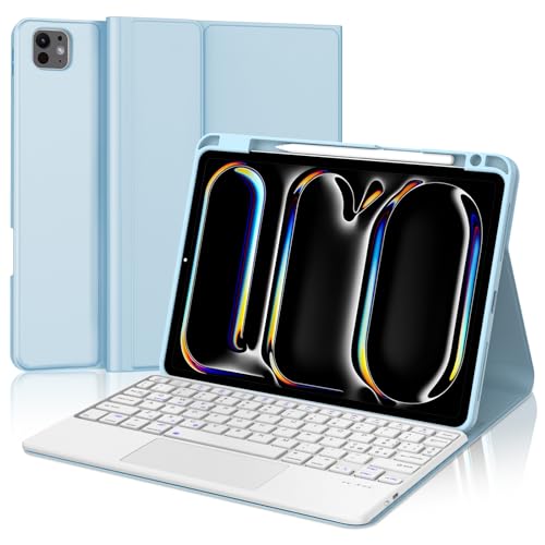 Tastatur für iPad Pro 11 Zoll 2024 (M4), Schutzhülle mit Tastatur für iPad Pro 5 Generation, Touchpad magnetische Bluetooth-Tastatur mit Hintergrundbeleuchtung Italienisch QWERTY für iPad Pro 11 Zoll von WINCHKING