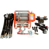 Hydraulik Winde 6804kg Winchmax Original Orange Winde. 25m x 12 mm Stahl Seil. 12V Steuersystem von WINCHMAX