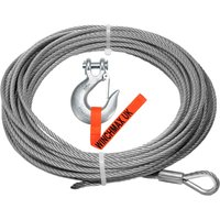 Winchmax - Drahtseil 25 m x 14 mm, Lochbefestigung. 1/2 Zoll Gabelkopfhaken. Für Winden bis 20.000 Pfund. von WINCHMAX