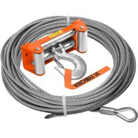 Winchmax - Drahtseil 25 m x 14 mm, Lochbefestigung. 1/2 Zoll Gabelkopfhaken. Winchmax - Drahtseil 25 m x 14 mm, Lochbefestigung. 1/2 Zoll Gabelkopfhaken. von WINCHMAX