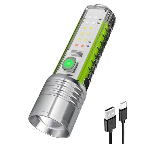WINDFIRE Taschenlampe LED Wiederaufladbare USB, Leistungsstarke Taschenlampe 10000 Lumen Super Helle 30W LED, Zoomable, 8-Modi, IP65 Wasserdicht, Tragbare Notfall-Taschenlampe für Camping, Wandern von WINDFIRE