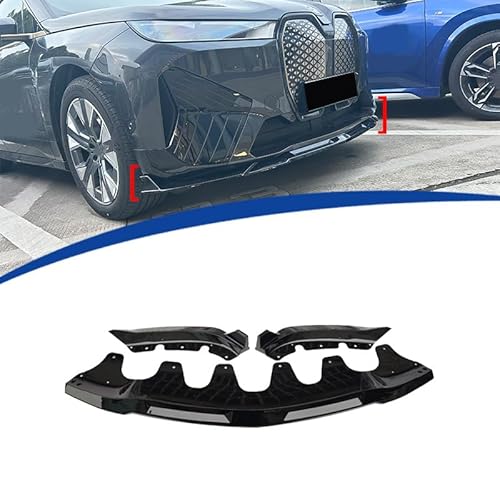 WINGOT Auto Frontspoiler Für BMW iX MP 2021-2024, Kratzfester Diffusor Spoiler, langlebiger Diffusor für Frontstoßstange Spoiler von WINGOT