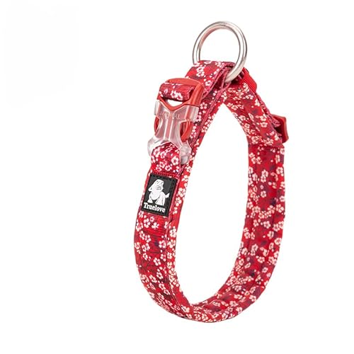 Truelove Blumen-Haustierhalsband, bestes gepolstertes Komfortkissen, Tarnung und sichere, verstellbare Schnalle, Gehen für kleine/mittelgroße/große Hunde, die im Freien laufenTLC5273 von WINHYEPET