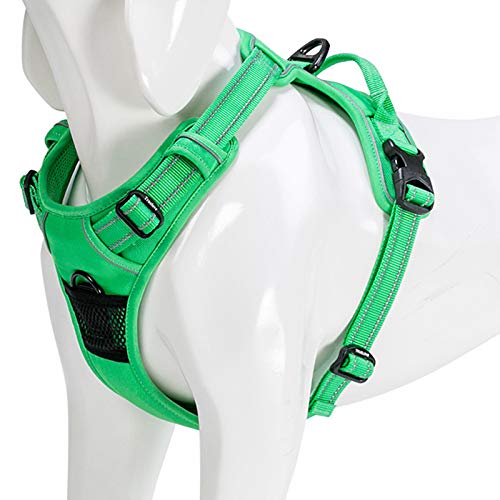 WINHYEPET Truelove Hundegeschirr No-Pull Reflektierendes verstellbar Haustiergeschirr mit 2 Leinenclips, einfachem Steuergriff für kleine, zum mittelgroße und große Hunde, TLH5651 von WINHYEPET
