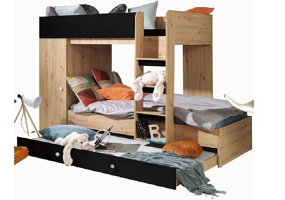 ABIKS MÖBEL Etagenbett SMART 2 Hochbett für Jugendliche mit Kleiderschrank, Regalen, Treppe ABIKS MÖBEL Etagenbett SMART 2 Hochbett für Jugendliche mit Kleiderschrank, Regalen, Treppe von ABIKS MÖBEL