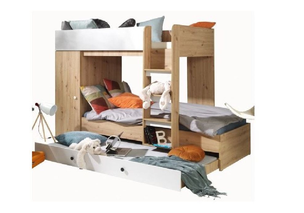 ABIKS MÖBEL Etagenbett SMART 2 Hochbett für Jugendliche mit Kleiderschrank, Regalen, Treppe ABIKS MÖBEL Etagenbett SMART 2 Hochbett für Jugendliche mit Kleiderschrank, Regalen, Treppe von ABIKS MÖBEL