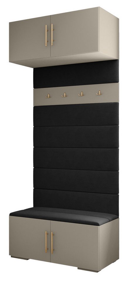 ABIKS MÖBEL Garderoben-Set Inova 3 Sitz, Schrank mit Regalen, Kleiderbügeln, Aufbewahrungsbox von ABIKS MÖBEL