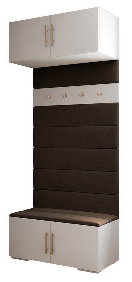 ABIKS MÖBEL Garderoben-Set Inova 3 Sitz, Schrank mit Regalen, Kleiderbügeln, Aufbewahrungsbox von ABIKS MÖBEL