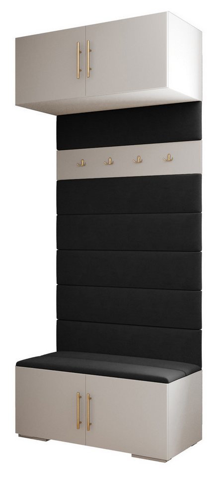 ABIKS MÖBEL Garderoben-Set Inova 3 Sitz, Schrank mit Regalen, Kleiderbügeln, Aufbewahrungsbox von ABIKS MÖBEL