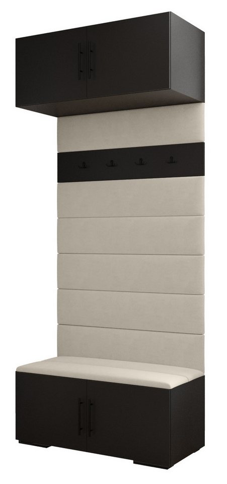 ABIKS MÖBEL Garderoben-Set Inova 3 Sitz, Schrank mit Regalen, Kleiderbügeln, Aufbewahrungsbox von ABIKS MÖBEL