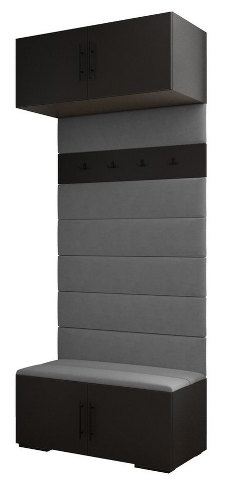 ABIKS MÖBEL Garderoben-Set Inova 3 Sitz, Schrank mit Regalen, Kleiderbügeln, Aufbewahrungsbox von ABIKS MÖBEL