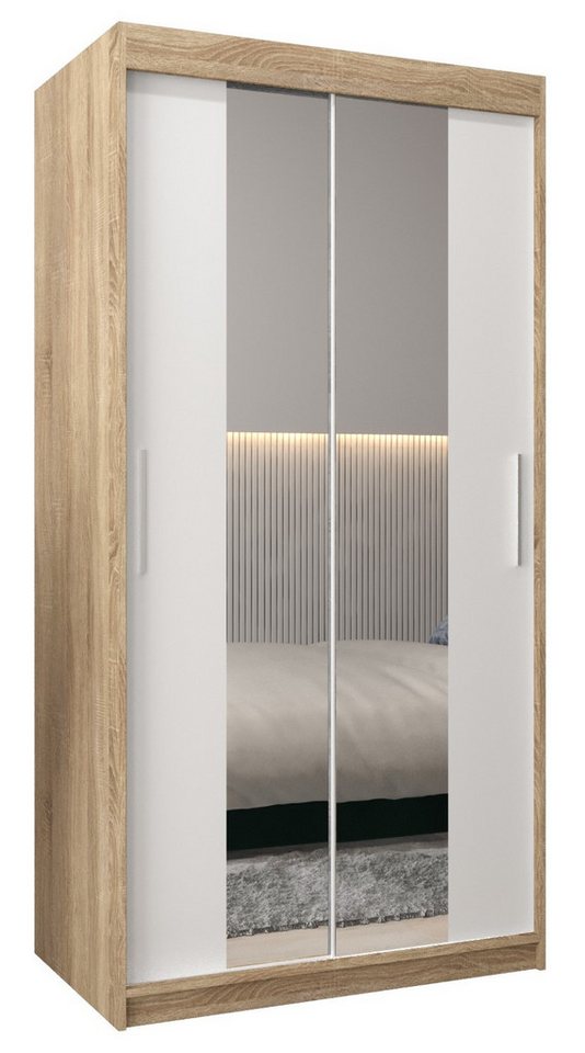ABIKS MÖBEL Schwebetürenschrank Tokyo 1 Schlafzimmerschrank - mit Spiegel, Kleiderstange, Regalen von ABIKS MÖBEL