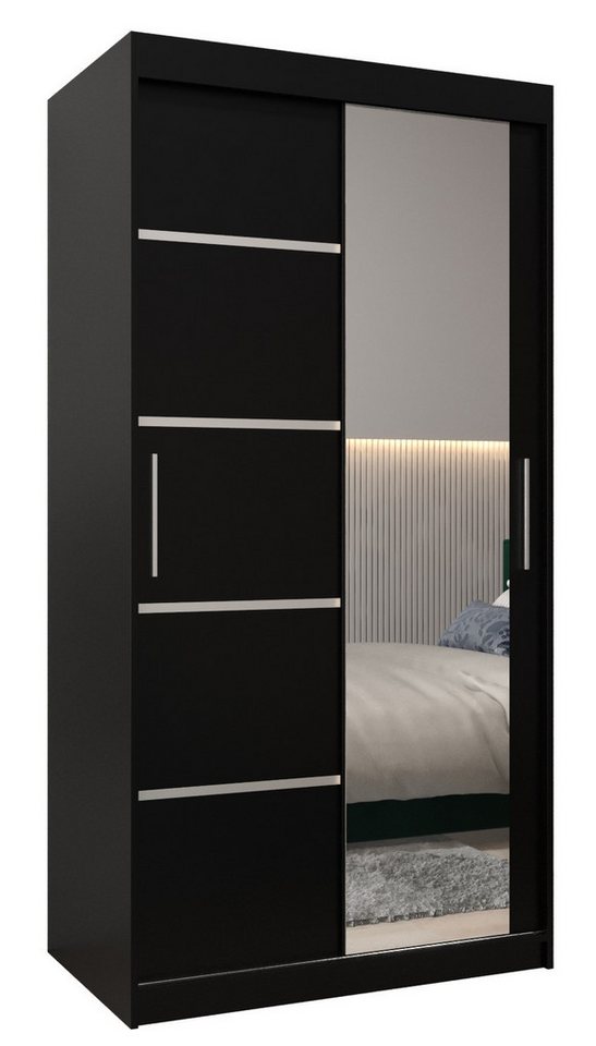 ABIKS MÖBEL Schwebetürenschrank Verona 2 Schlafzimmerschrank, mit Spiegel, Kleiderstange und Regalen von ABIKS MÖBEL