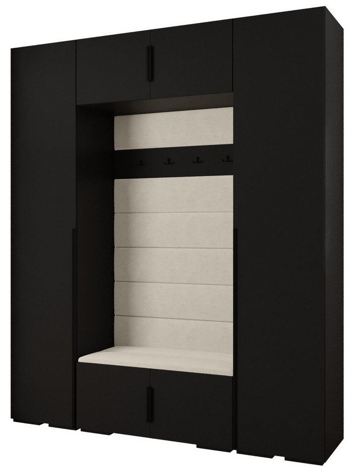 ABIKS MÖBEL Kompaktgarderobe INOVA 1 SATZ 13 Möbelset, Garderobe mit Kleiderstange und Regalen von ABIKS MÖBEL
