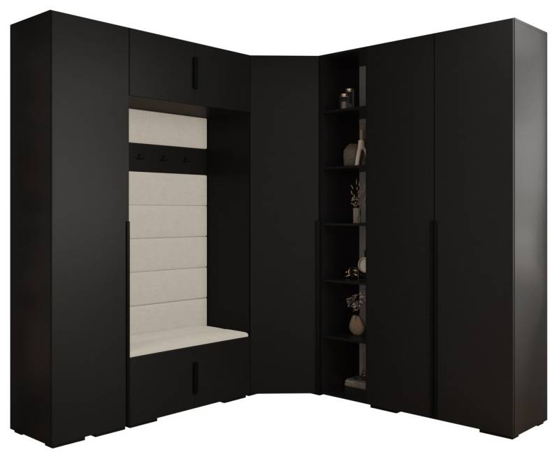 ABIKS MÖBEL Kompaktgarderobe INOVA 1 SATZ 2 Möbelset, Garderobe mit Kleiderstange und Regalen von ABIKS MÖBEL