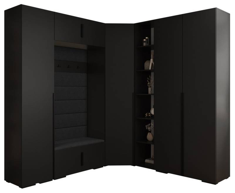 ABIKS MÖBEL Kompaktgarderobe INOVA 1 SATZ 2 Möbelset, Garderobe mit Kleiderstange und Regalen von ABIKS MÖBEL