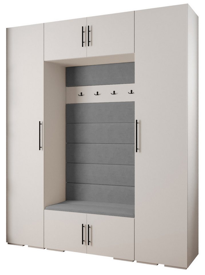ABIKS MÖBEL Kompaktgarderobe INOVA 3 SATZ 13 Möbelset, Garderobe mit Kleiderstange und Regalen von ABIKS MÖBEL