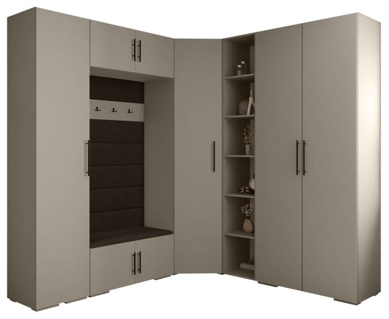 ABIKS MÖBEL Kompaktgarderobe INOVA 3 SATZ 2 Möbelset, Garderobe mit Kleiderstange und Regalen ABIKS MÖBEL Kompaktgarderobe INOVA 3 SATZ 2 Möbelset, Garderobe mit Kleiderstange und Regalen von ABIKS MÖBEL