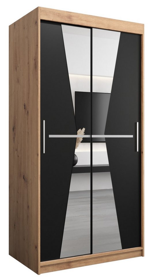 ABIKS MÖBEL Schwebetürenschrank MAROKO Schlafzimmerschrank - mit Spiegel, Kleiderstange, Regalen von ABIKS MÖBEL