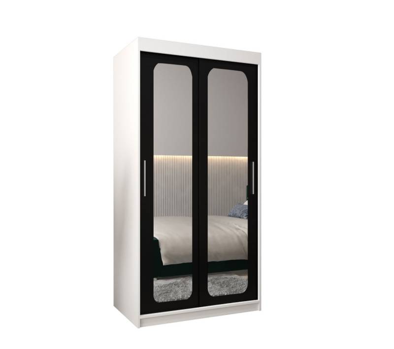 ABIKS MÖBEL Schwebetürenschrank Promo T3 Schlafzimmerschrank - mit Spiegel, Kleiderstange, Regalen von ABIKS MÖBEL
