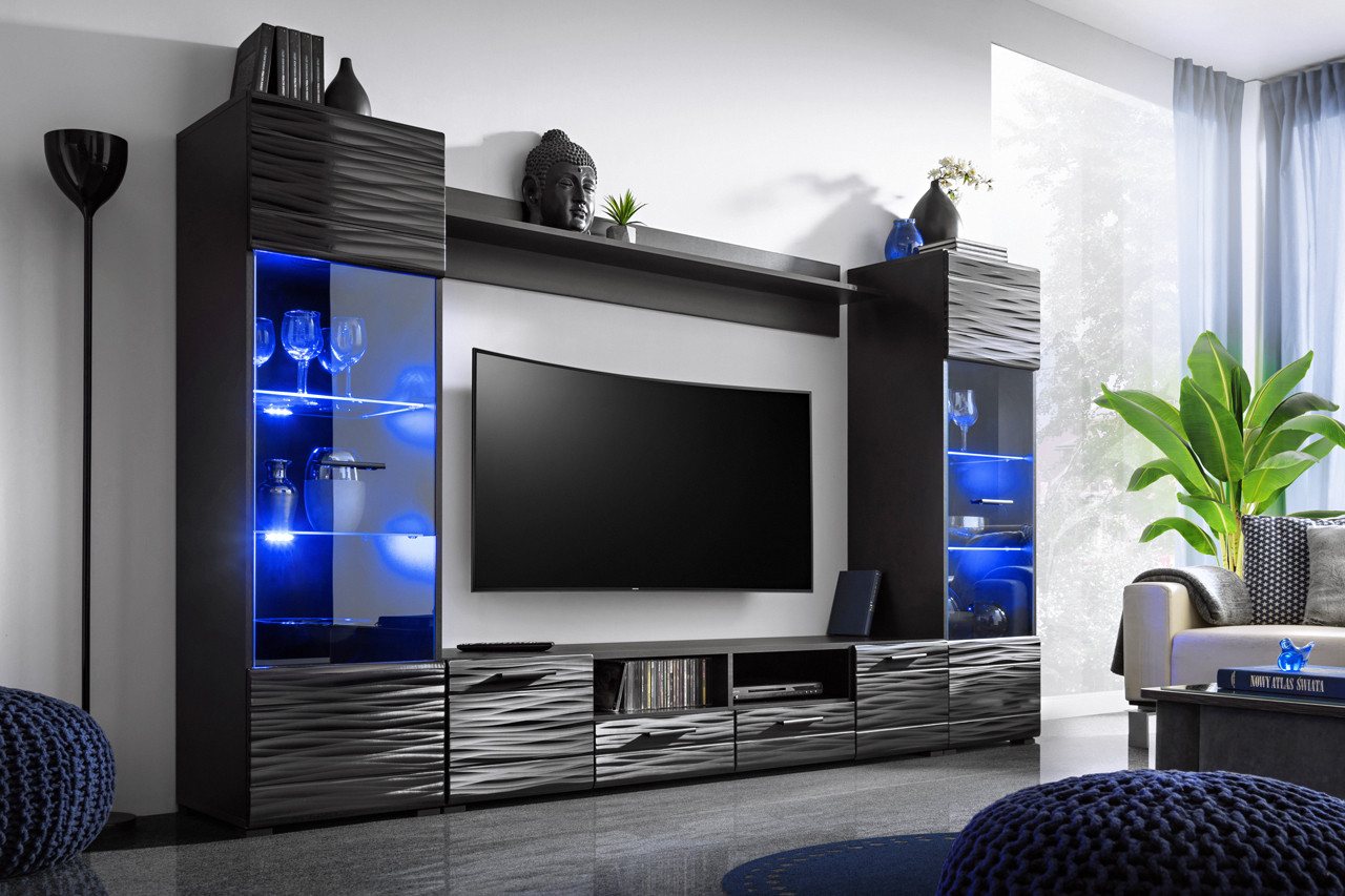 ABIKS MÖBEL Wohnwand Wohnwand Wohnzimmer MODICA – Wohnwand Modern ABIKS MÖBEL Wohnwand Wohnwand Wohnzimmer MODICA – Wohnwand Modern von ABIKS MÖBEL
