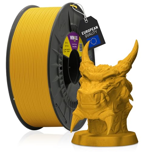 WINKLE PLA PRO Filament 1.75mm Kanariengelb, 300g Spule, 3D Drucker Filament für FDM Druckern, 3D-Druckmaterialien, Maßgenauigkeit +/- 0.05mm, Hervorragender Wärmewiderstand, 95°C HDT von WINKLE FEED YOUR PRINTER