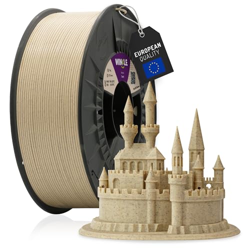 WINKLE PLA HD Texturieren Filament 1.75mm Sand, 1kg Spule, 3D Drucker Filament Kompatibel mit FDM Druckern, 3D-Druckmaterialien, Maßgenauigkeit +/- 0.05mm, Leicht zu Bedrucken von WINKLE FEED YOUR PRINTER