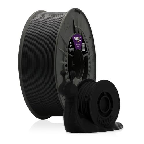 Winkle Pla HD Filament | Pla 1,75 mm | Filamentdruck | 3D-Drucker | 3D-Filament | Farbe Schwarz Azabache | Spule 1000 g von Winkle