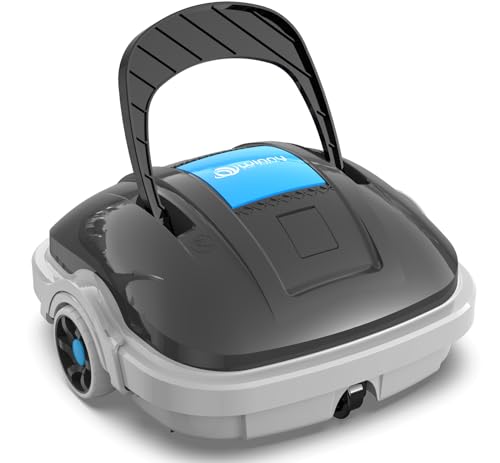 WINNY POOL CLEANER Poolroboter Akku Ohne Kabel für Flachem Boden Aufstellpools bis 80 m² Poolsauger Roboter mit Dual-Antriebsmotoren Und 100 Min Doppelfiltration Poolroboter Akku von WINNY POOL CLEANER