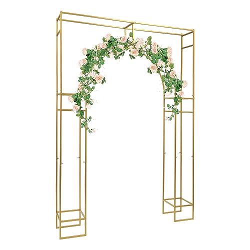 Hochzeitsbogen Ständer, Metall Gold Carbonstahl Zerlegbar Tragbar 20kg Tragfähigkeit Für Hochzeit Geburtstag Gartenparty Fotobox Hintergrund Deko Outdoor Und Indoor Veranstaltungen​ von WINPANG