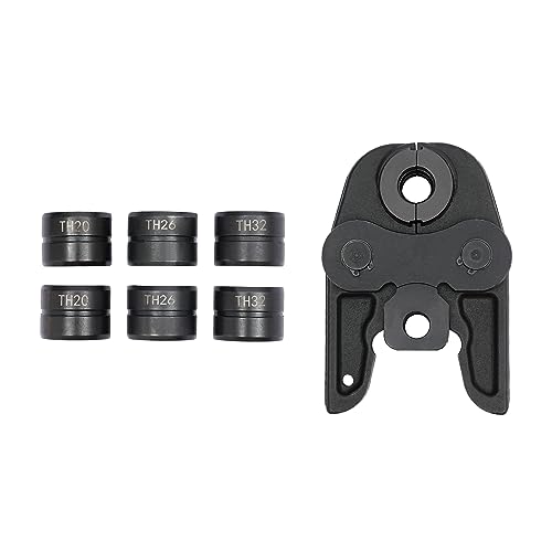 Pressbacken Set,Härtestahl Pressbacke mit 4 Wechselformen für Alu-Kunststoffrohr PEX PB Rohr bis 32mm Kupfer Fitting Verbindung Crimpzubehör Industriequalität Profibedarf​ von WINPANG